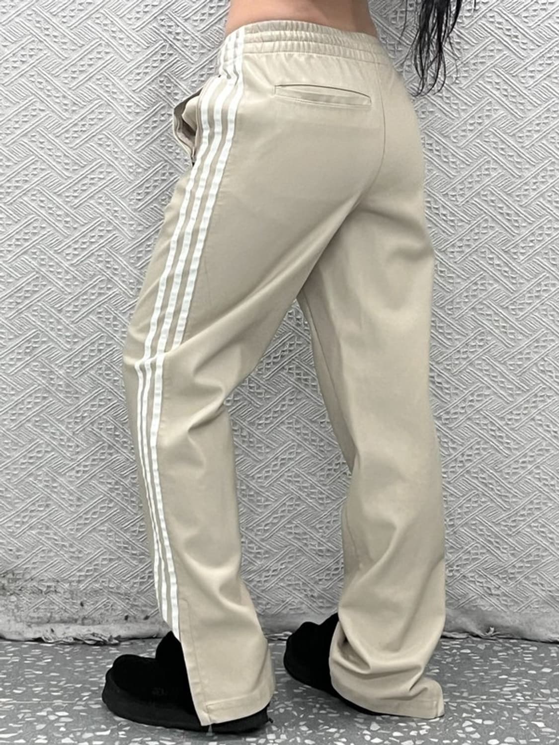 아디다스 스트릿 레더 가죽 삼선 밴딩 트랙팬츠 XS C09033 상품이미지2