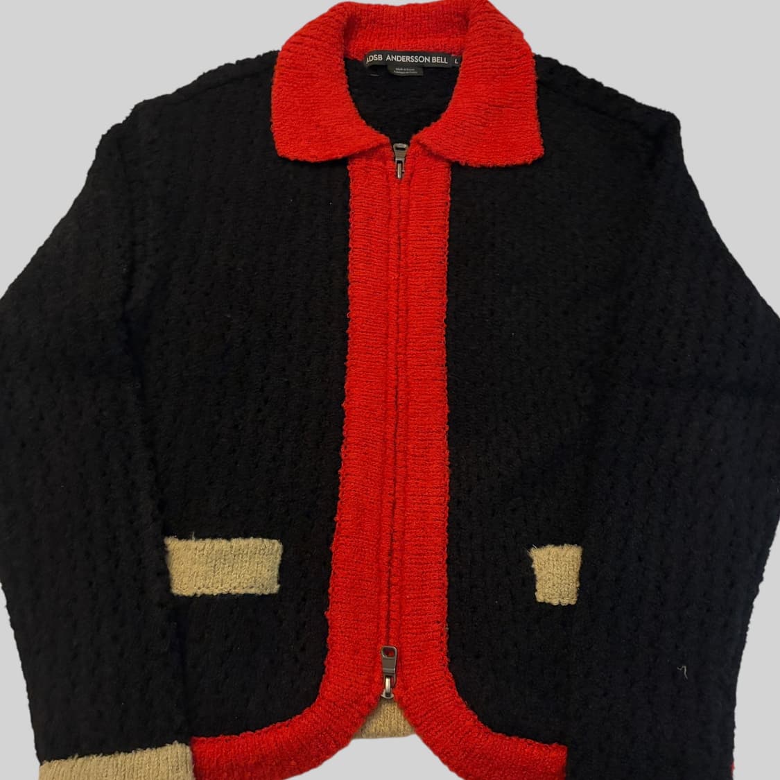 앤더슨벨 엘라스 컬러블럭 가디건 L 상품이미지2