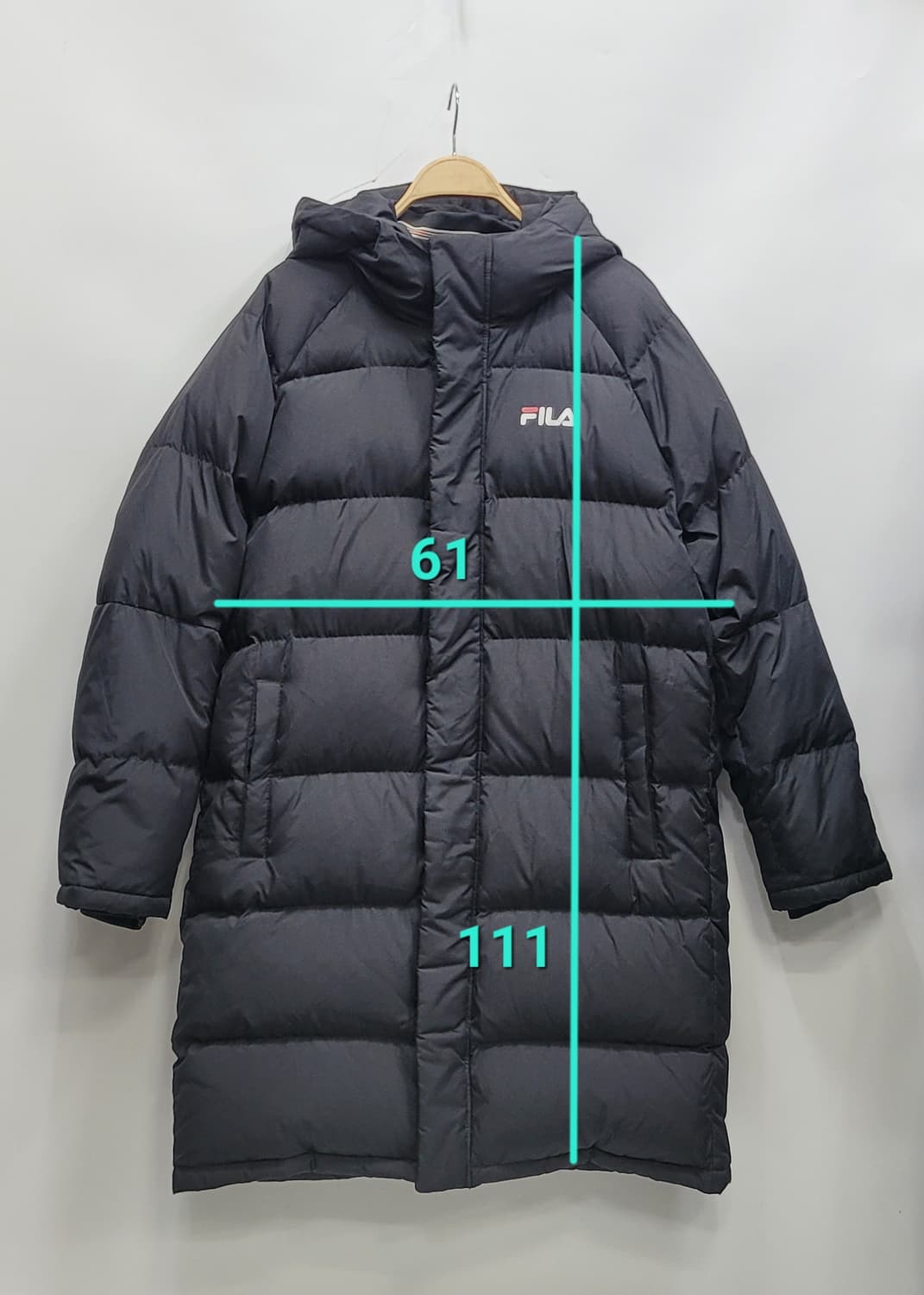 FILA 20FW 휠라 다운 롱 패딩 / 남 XL (105) 블랙 상품이미지10
