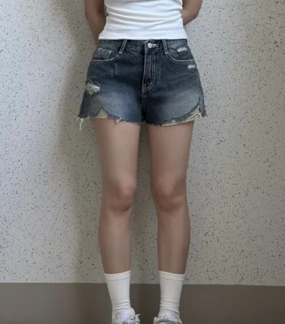 카리나 pocket locket 핫팬츠(진청 빈티지 디스트로이드 반바지) 상품이미지2