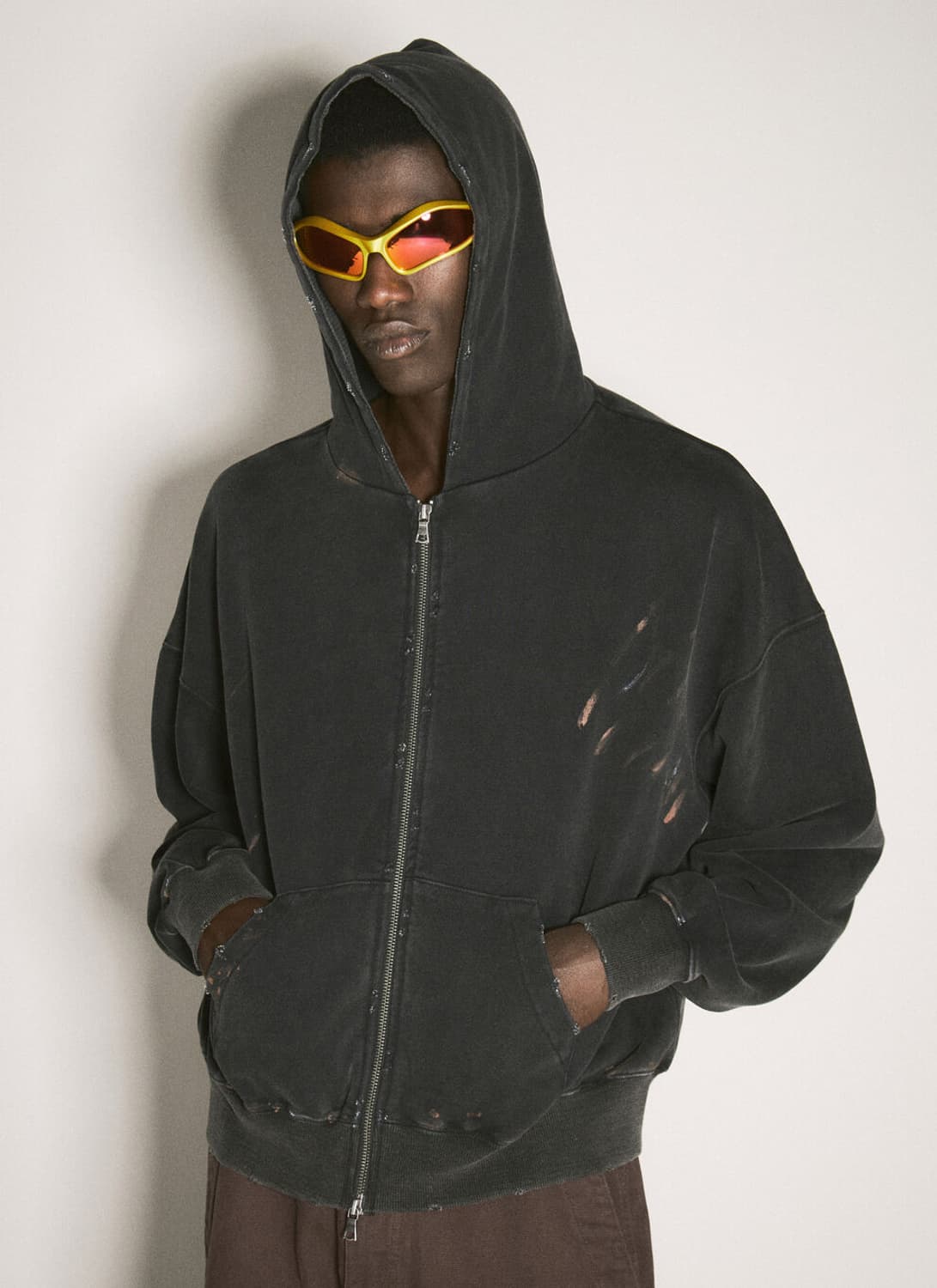 발렌시아가 FENNEC 페넥 오발 선글라스 옐로우/레드 상품이미지4