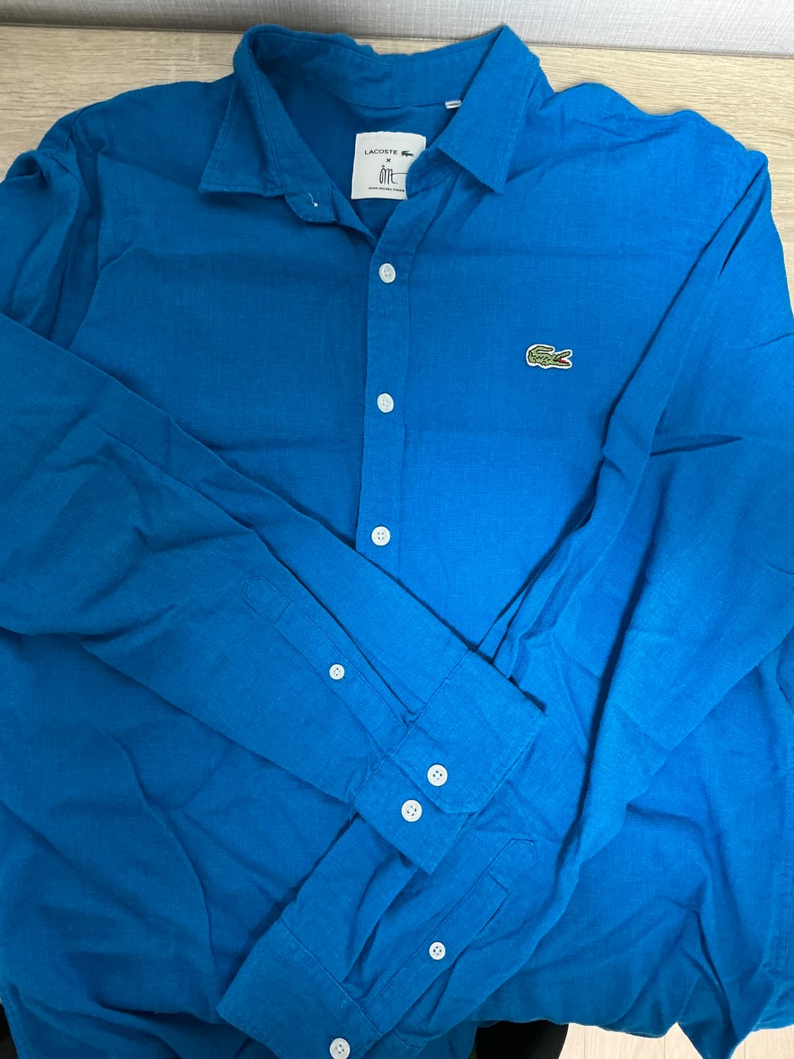 라코스테 콜라보 블루셔츠 상품이미지1