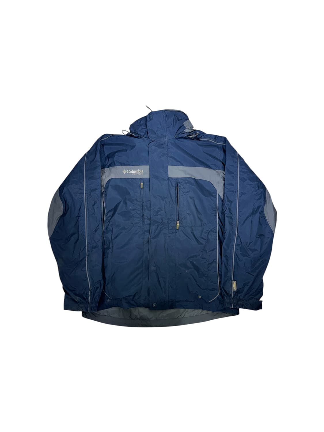 콜롬비아 네이비 내피 후리스 아웃도어 바람막이 고프코어 트랙 자켓 M 상품이미지5