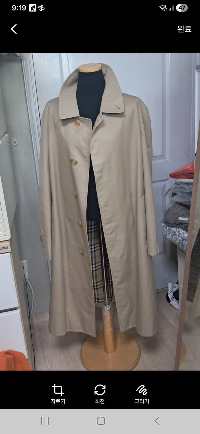 정품 버버리 빈티지 트렌치 코트48 SHORT(95~100) 상품이미지1