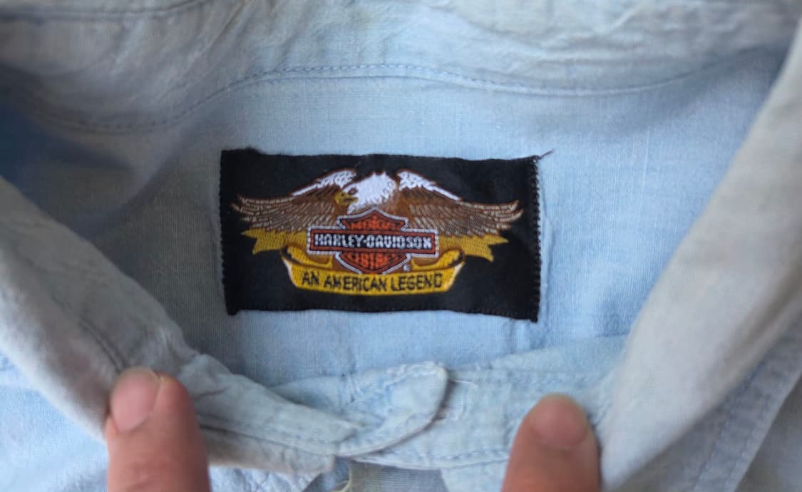 Harley Davidson 청 빅로고 셔츠 상품이미지5