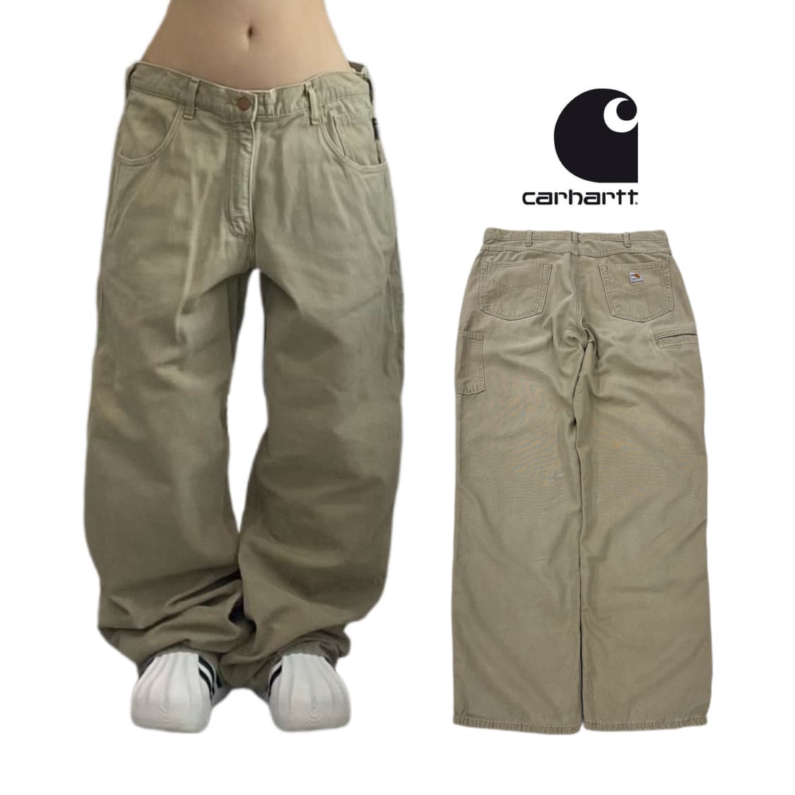 칼하트 OG 카펜터 FR 덕캔버스 와이드 워크팬츠 상품이미지1
