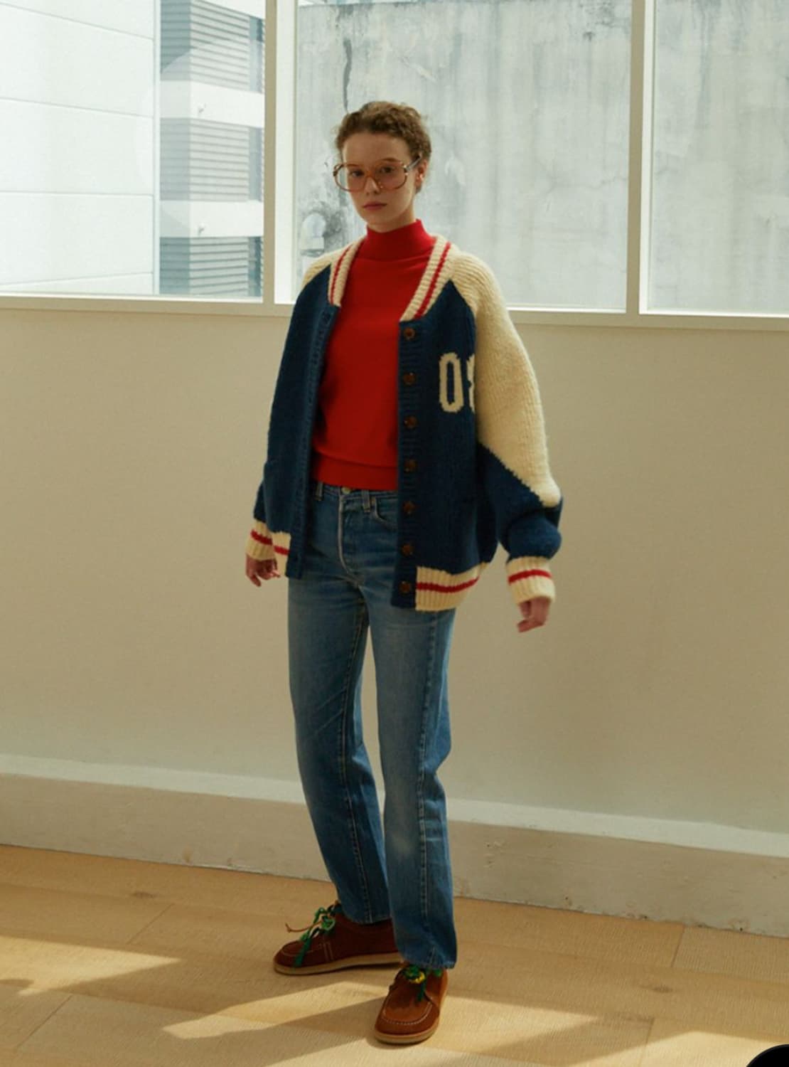 그린버터 바시티 알파카 니트 가디건 상품이미지2