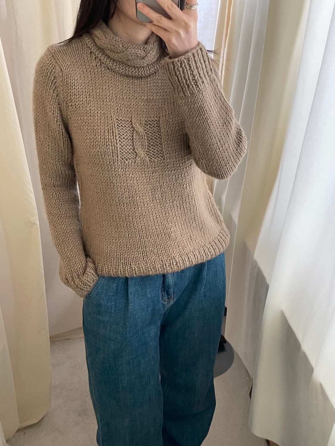 vintage brown twist neck knit 상품이미지8