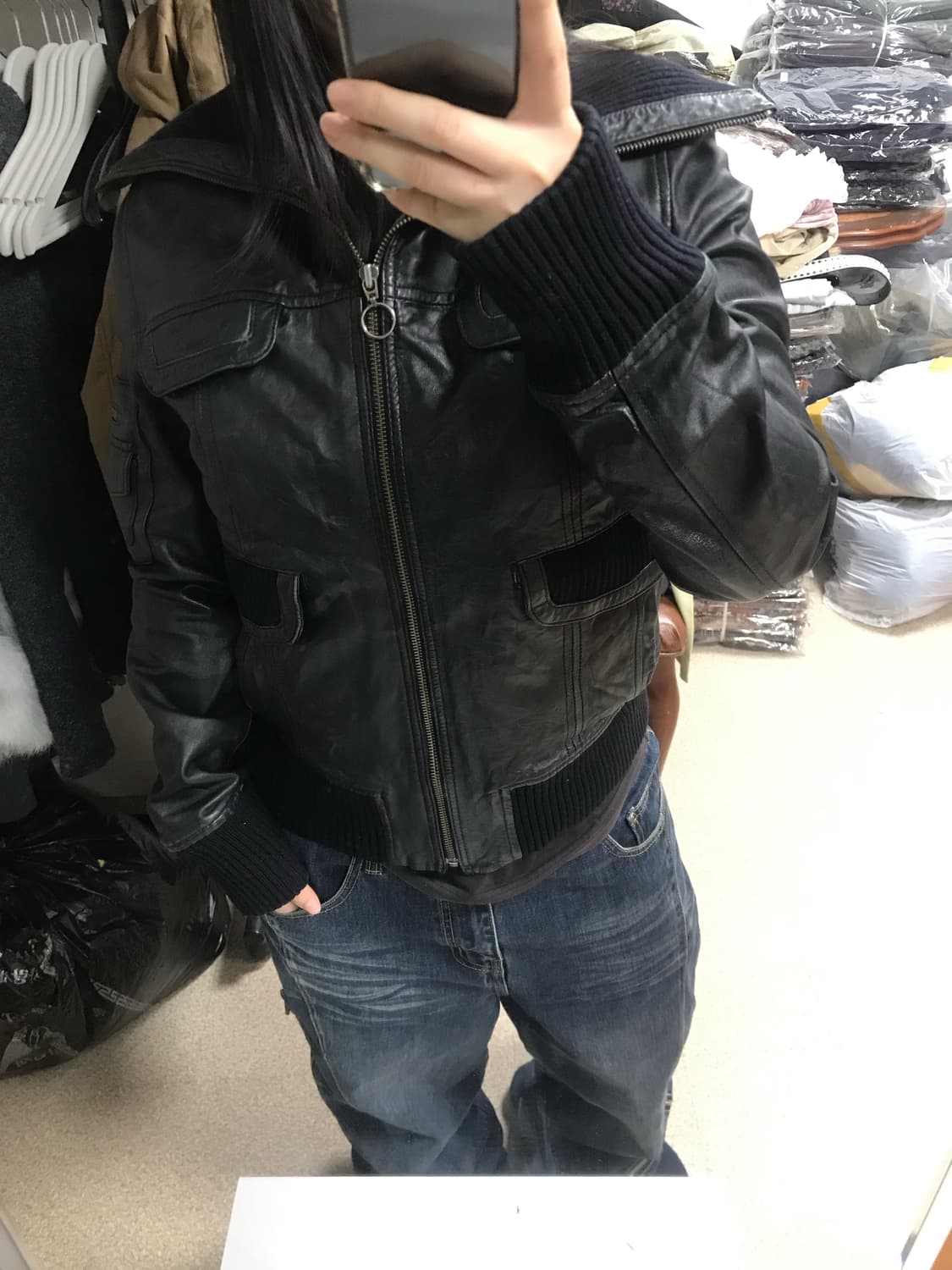 빈티지 가죽자켓  상품이미지3