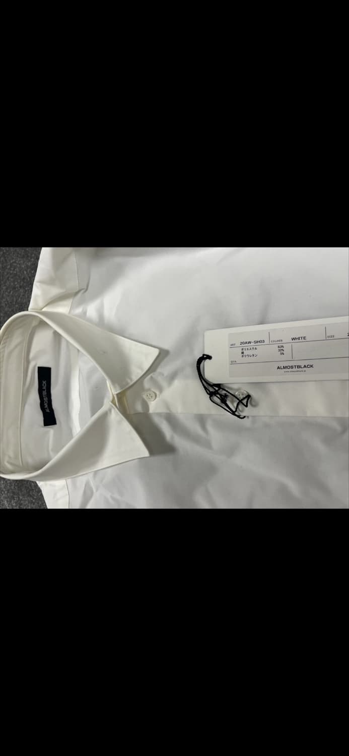 ALMOSTBLACK 화이트 셔츠 2사이즈 새상품 상품이미지2
