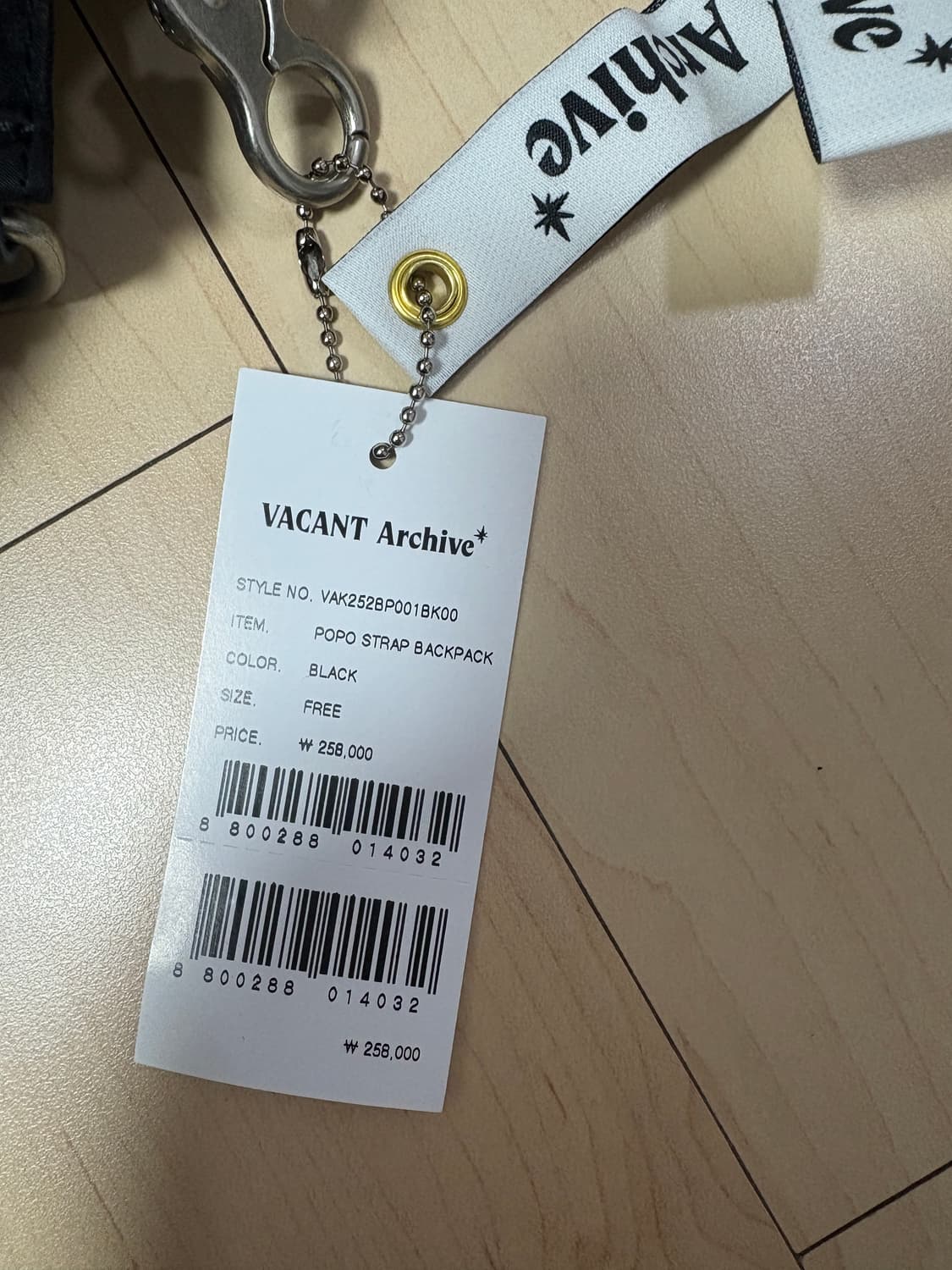 vacant 아일렛 백팩 새상품 상품이미지5