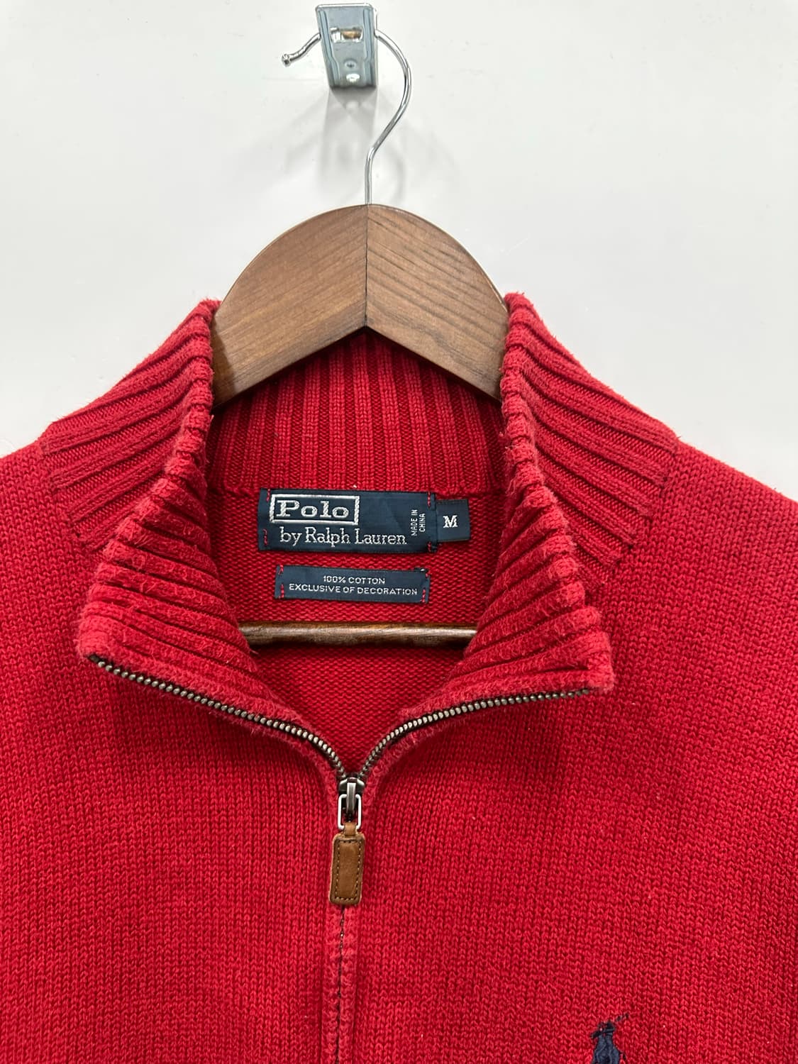 폴로 레드 반집업 니트  상품이미지2