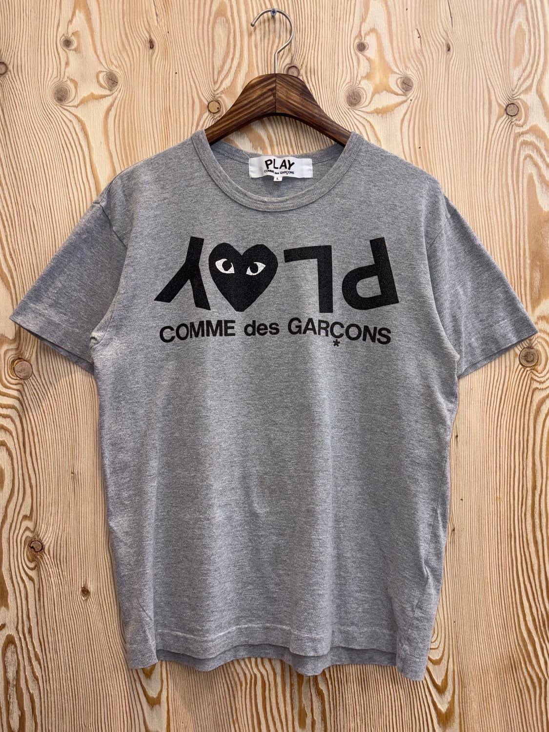 꼼데가르송 플레이 티셔츠 그레이 상품이미지1