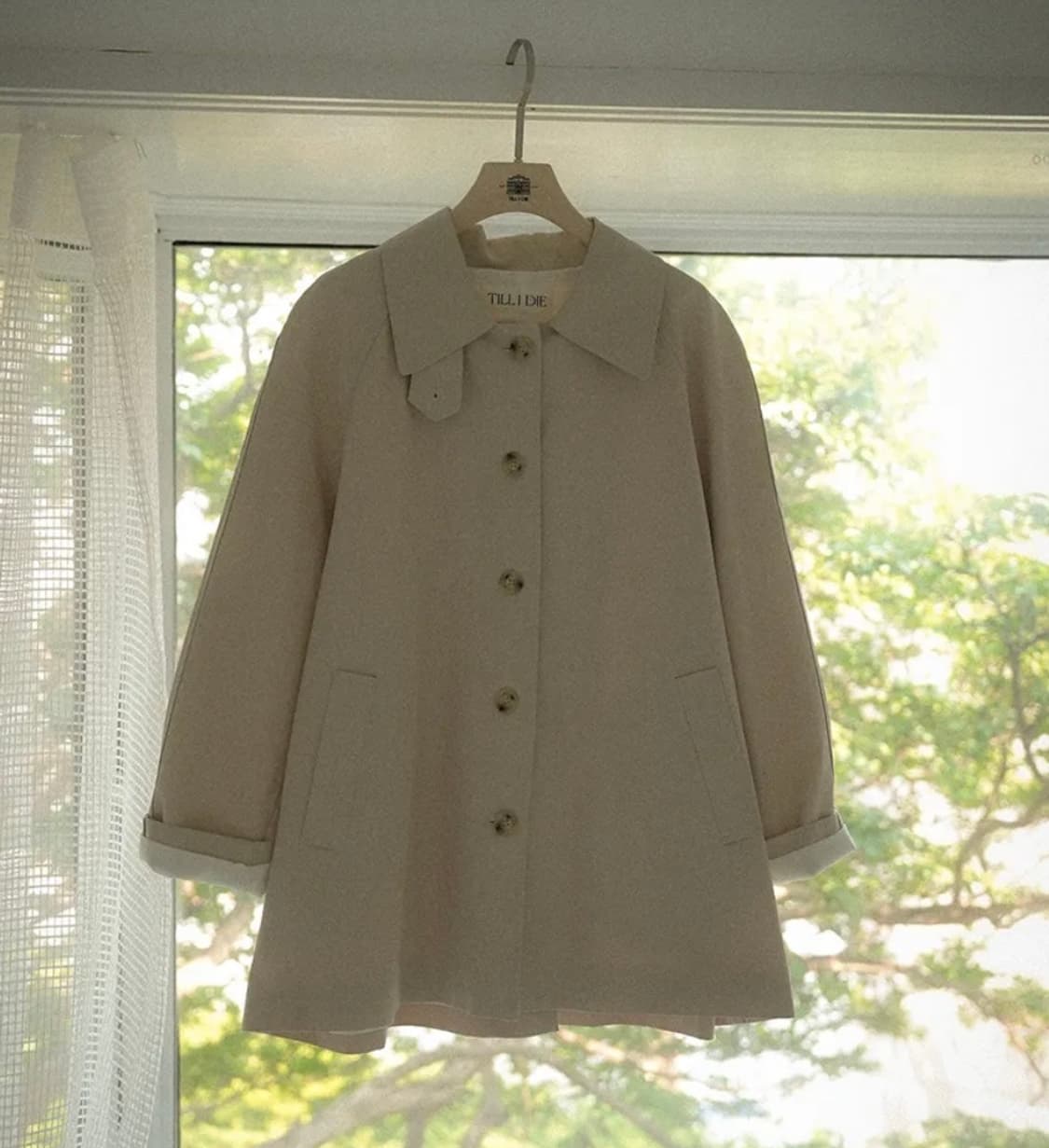 틸아이다이 하프 트렌치코트 라이트베이지 상품이미지1