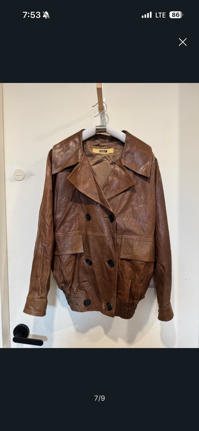 system 시스템 양가죽 봄버 자켓 상품이미지6