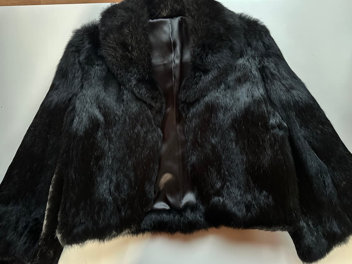 퍼 자켓 코트 토끼털 토끼털 래빗퍼 자켓 퍼 털 모피 코트 상품이미지1