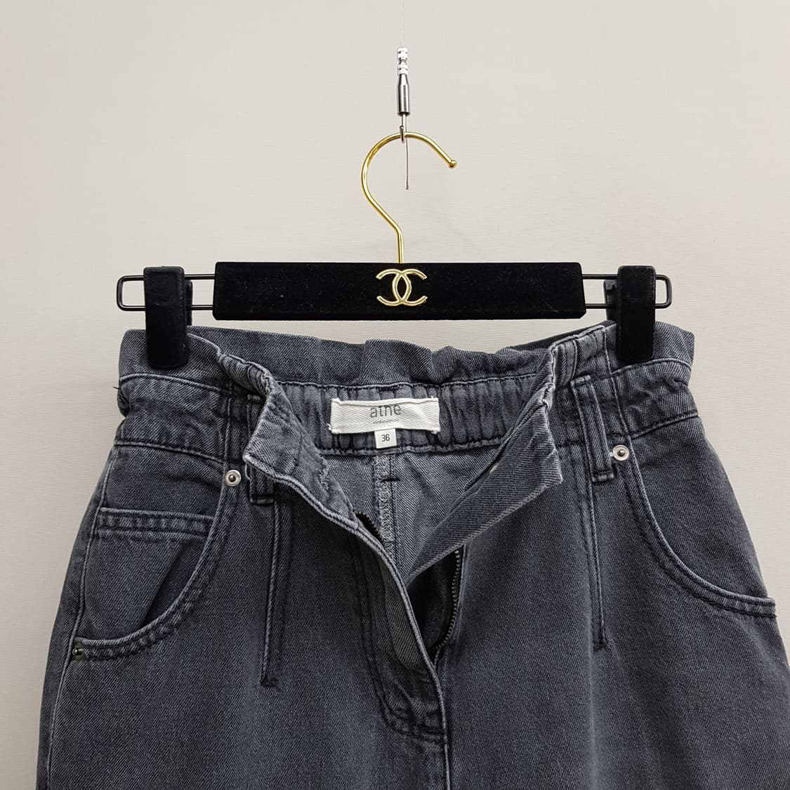아떼 2022 하이웨스트 배기핏 데님 팬츠 36사이즈 상품이미지2