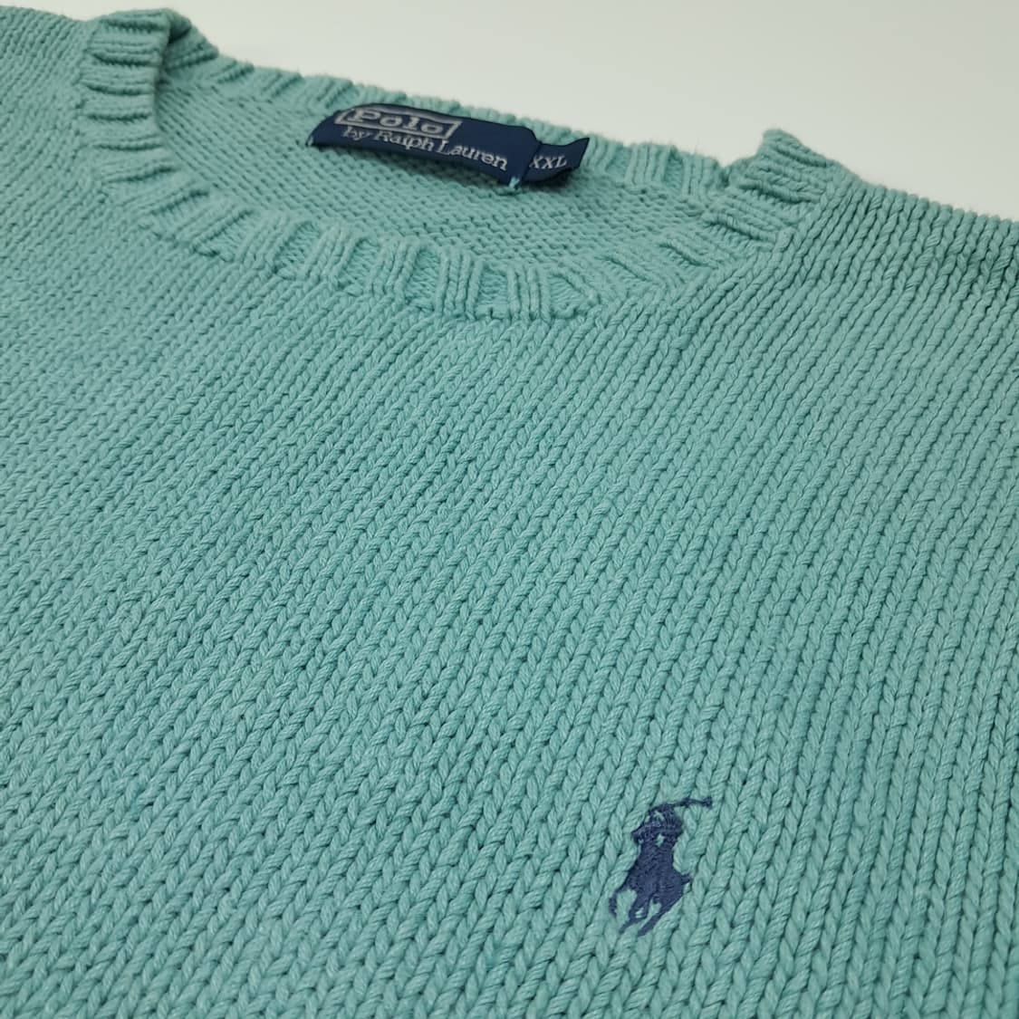 CL062 2XL 폴로 랄프로렌 90s 린넨 & 코튼 블렌드 에메랄드  상품이미지4