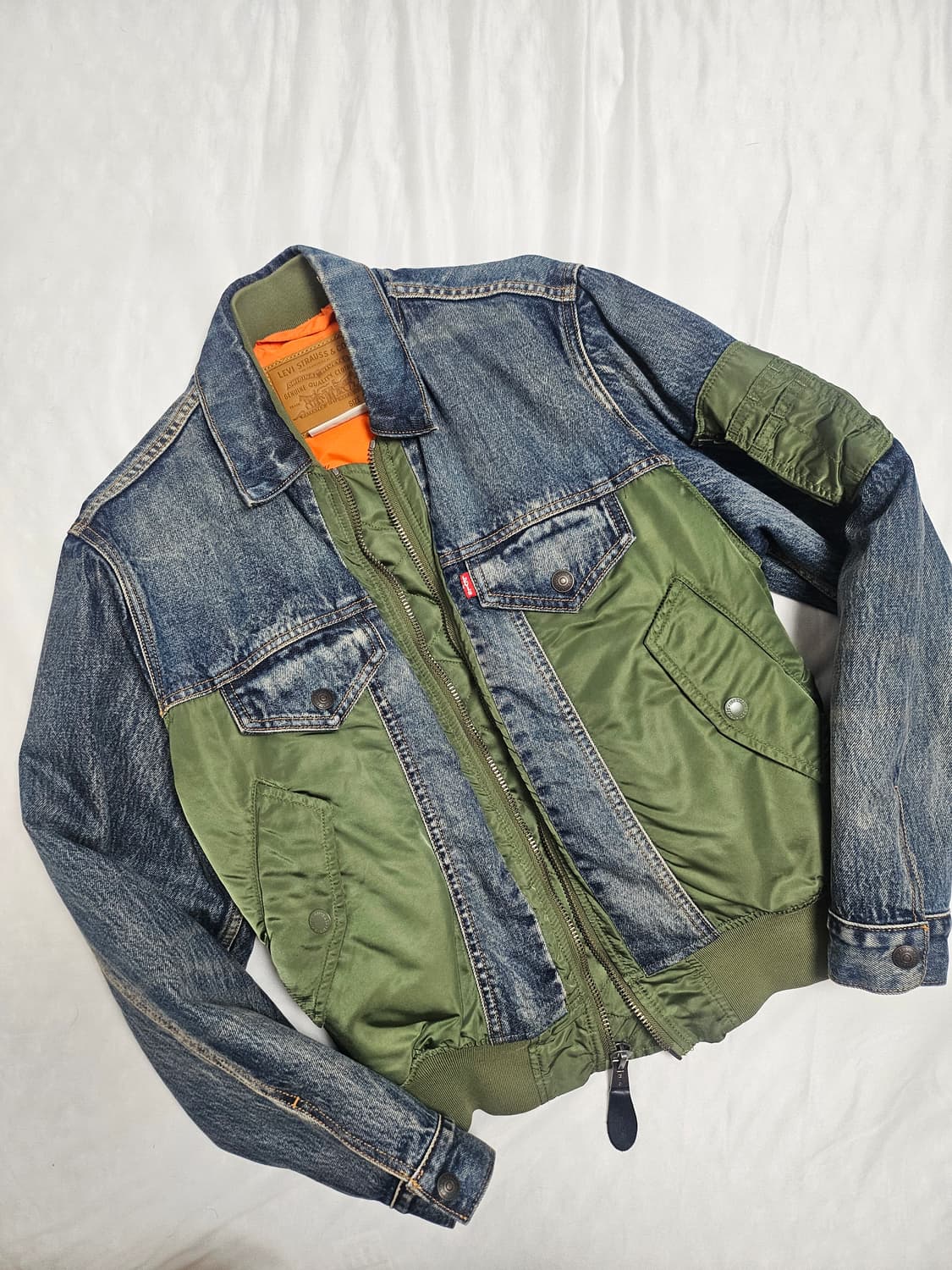 리바이스 사카이맛 MA-1 하이브리드 트러커 자켓 상품이미지1