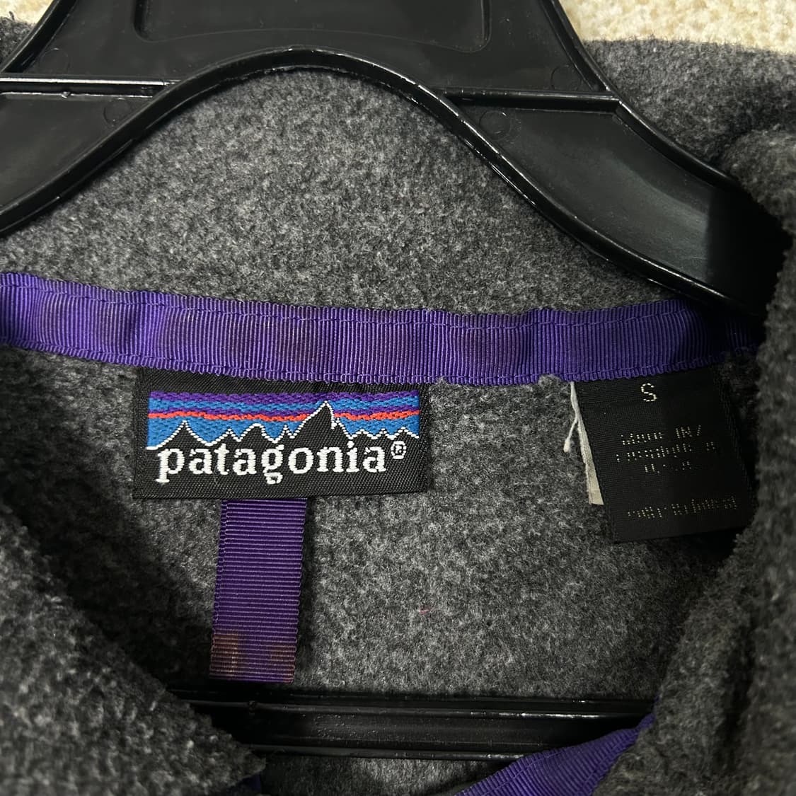 (S) 90s 파타고니아 회색 플리스 집업 상품이미지6
