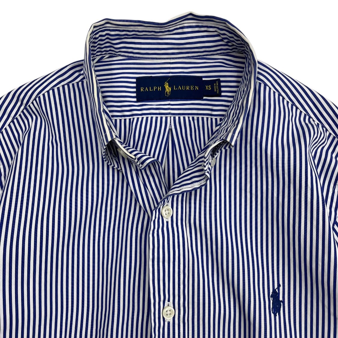 폴로 랄프로렌 네이비포니 블루 스트라이프 셔츠 XS 상품이미지5