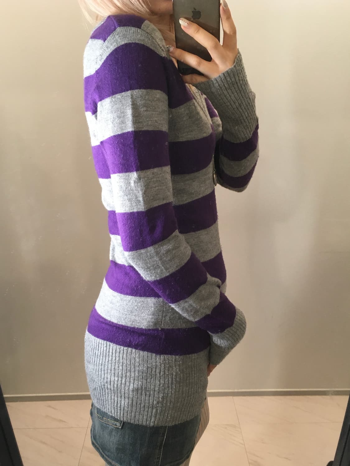 jpn vintage jessy logan punk stripe knit 상품이미지3
