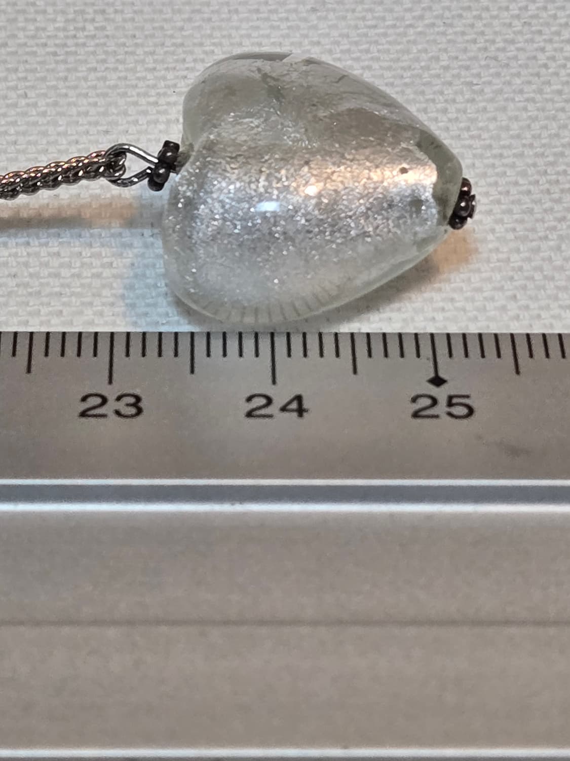 유럽 수공 실버포일 하트 글라스 빈티지목걸이  상품이미지7