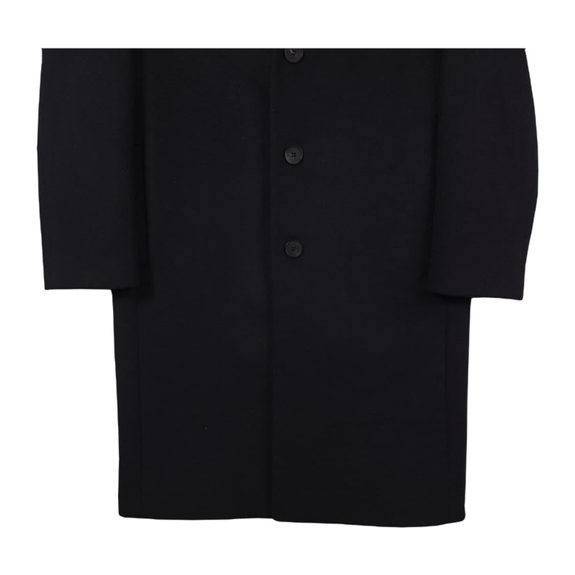 인사일런스 울80 캐시미어20 블랙 싱글 롱코트 S 상품이미지4