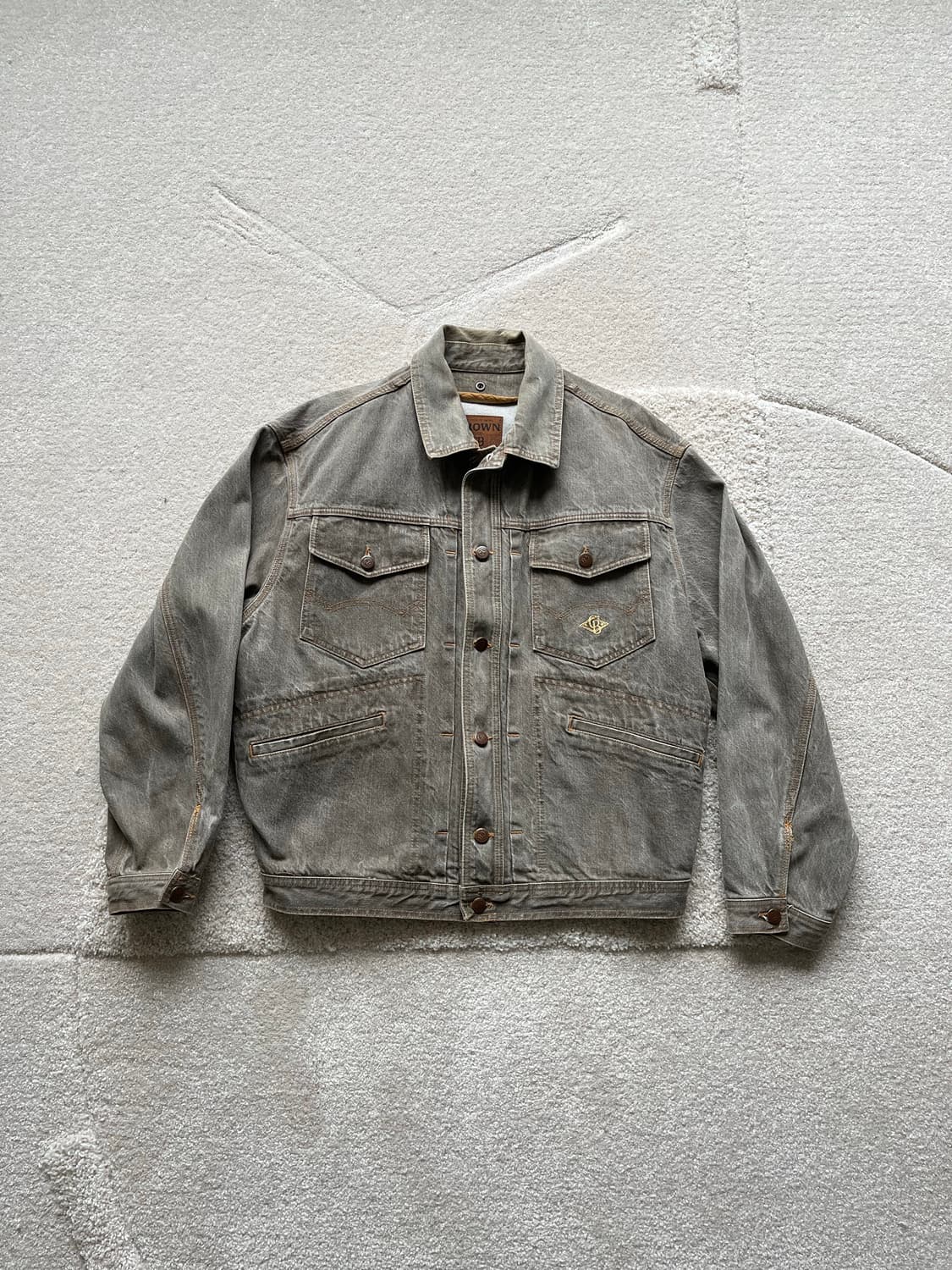 브라운 데님 워크 트러커 자켓 (105) 상품이미지2