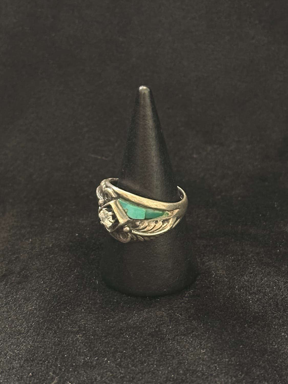 Cubic turquoise 925silver ring 상품이미지2
