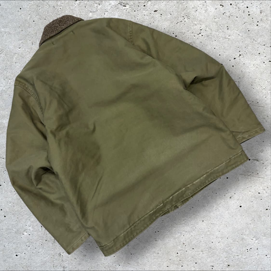 [L] U.S.N 밀리터리 카키색 퍼 카라 덱 자켓 D980 상품이미지2