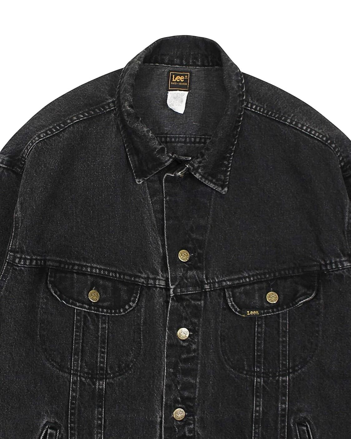 1980s USA Lee 220-5019 블랙 데님 자켓 리 빈티지 미제 상품이미지4