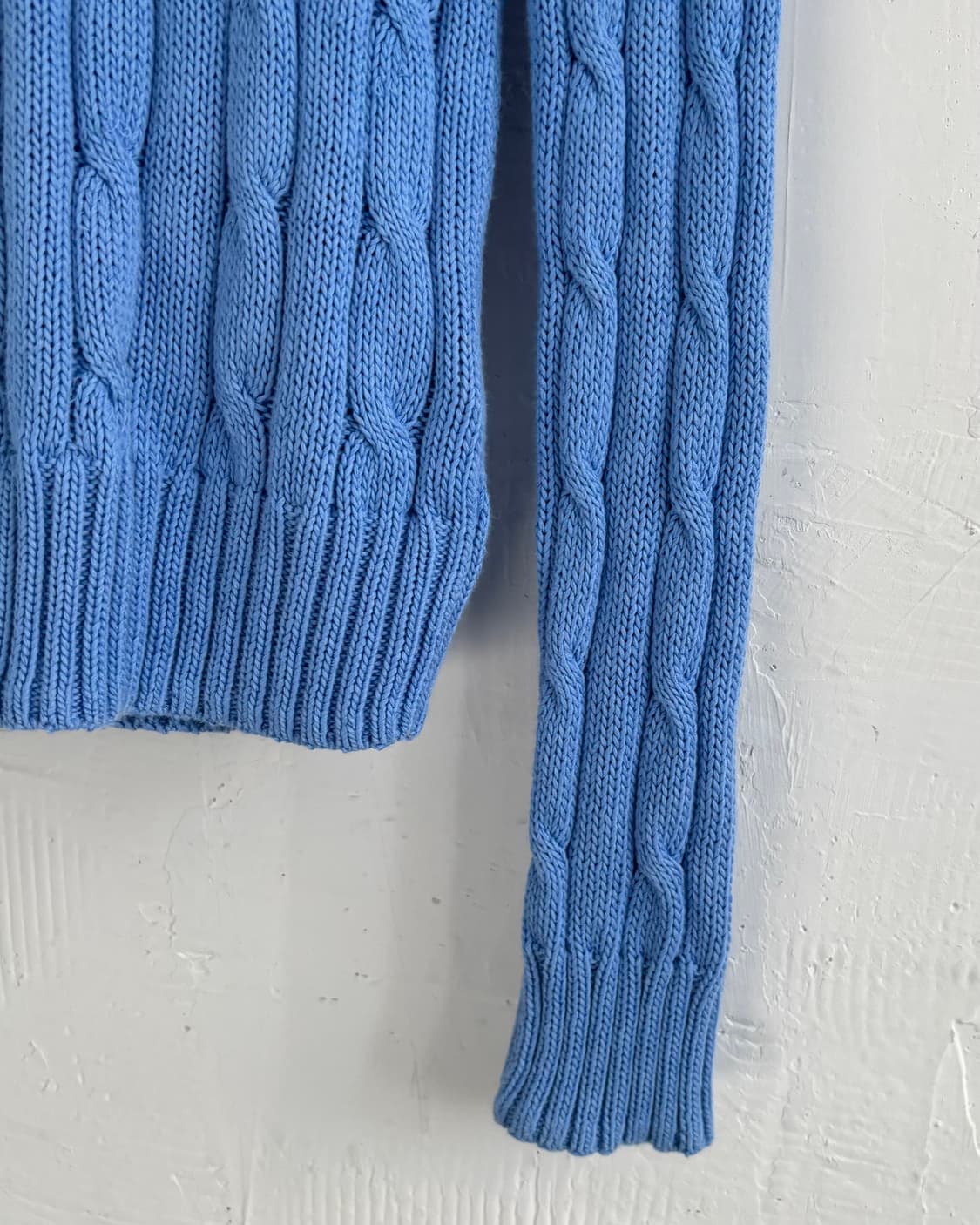 Polo 폴로 랄프로렌 QR신형 블루 피마코튼 케이블 니트 상품이미지6