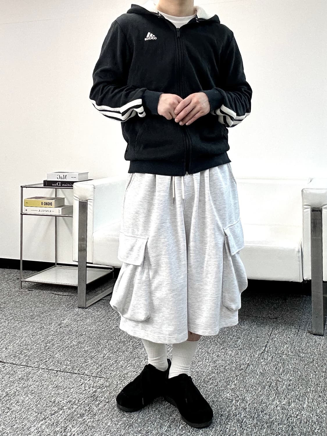 아디다스 에센셜 블랙 후드집업 M  상품이미지3