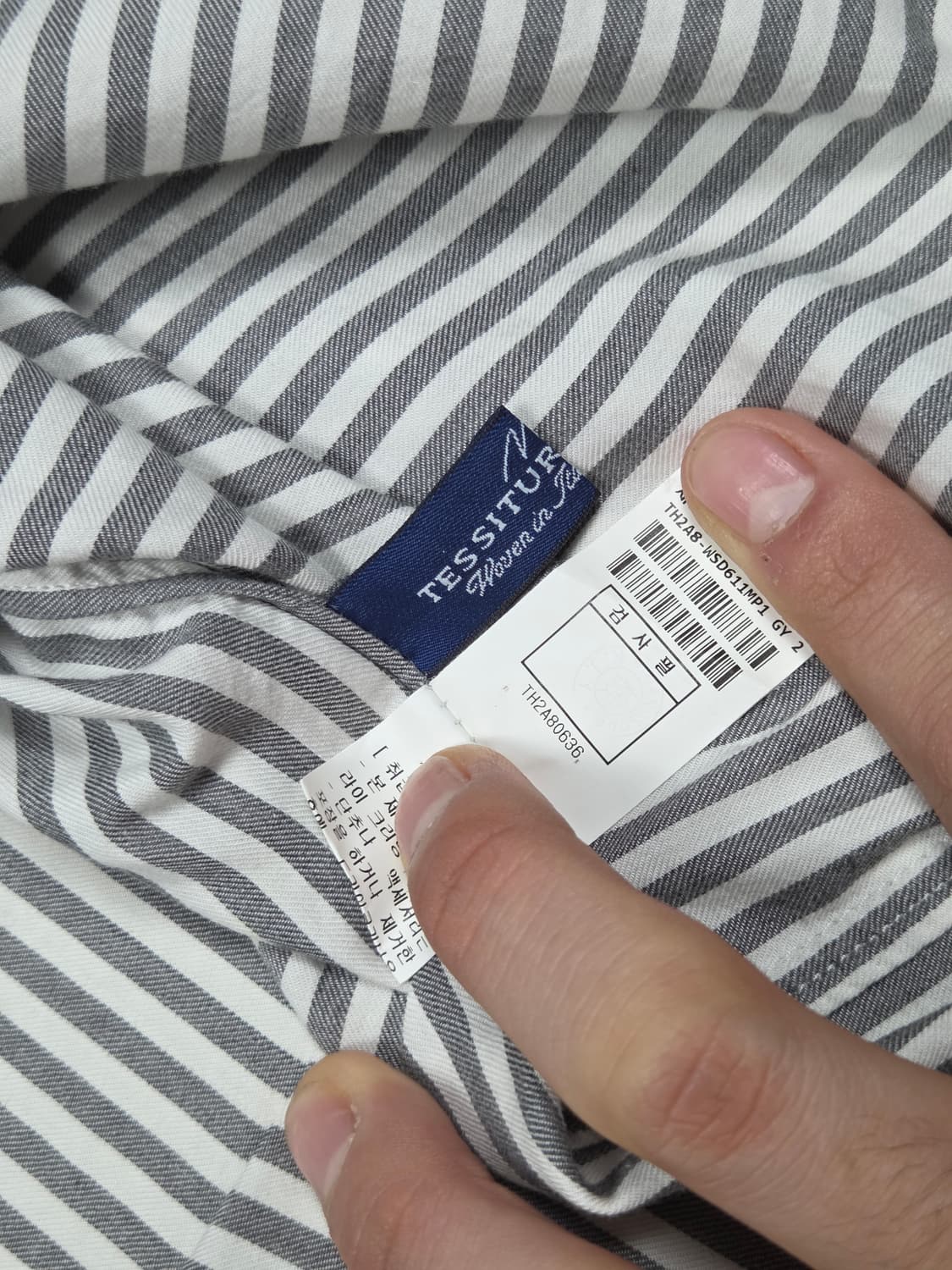 [타임옴므] A. Monti 원단 스트라이프 셔츠 | 00270 상품이미지5