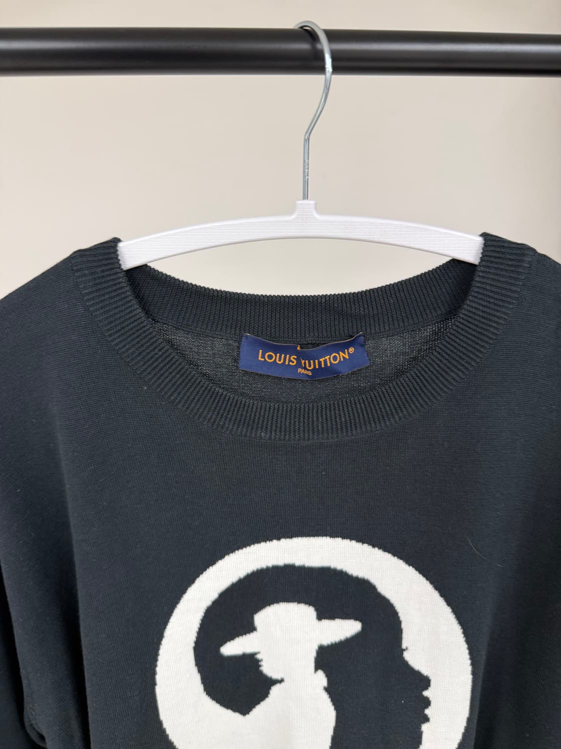 루이비통 그래픽 인타르시아 니트 반팔 백화점판 XL 상품이미지3