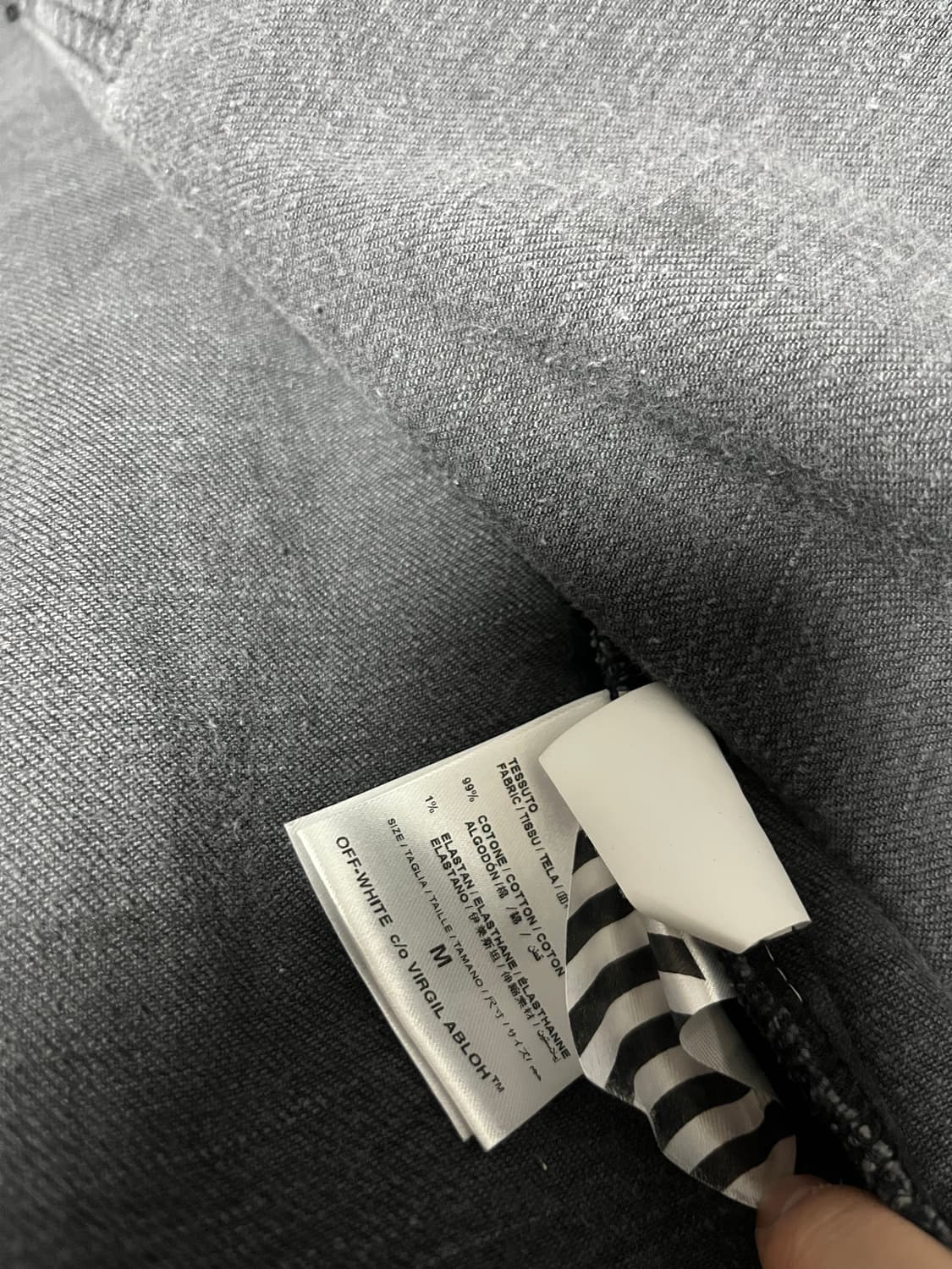 오프화이트 코팅 백프린팅 오버데님자켓 Size(M) 상품이미지6