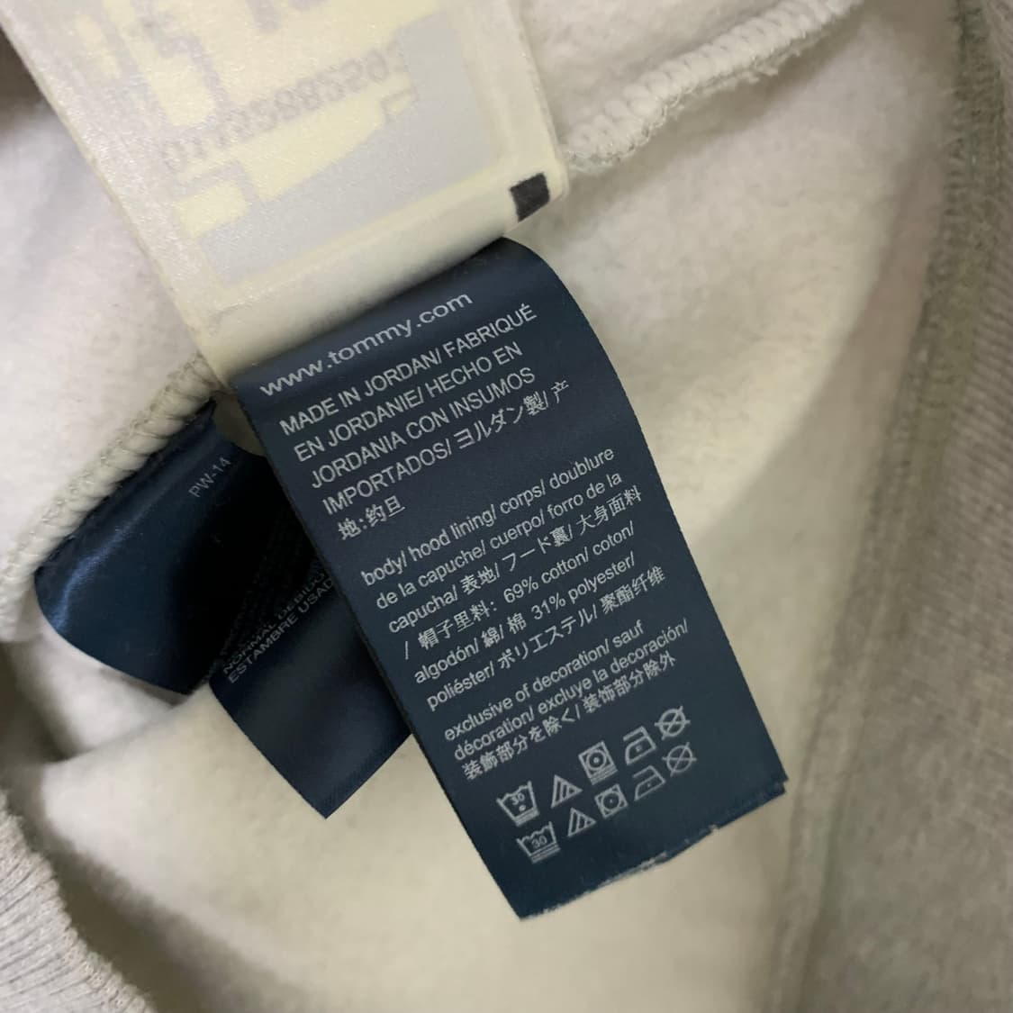 타미힐피거 빈티지 로고 그레이 후드티 M 상품이미지5