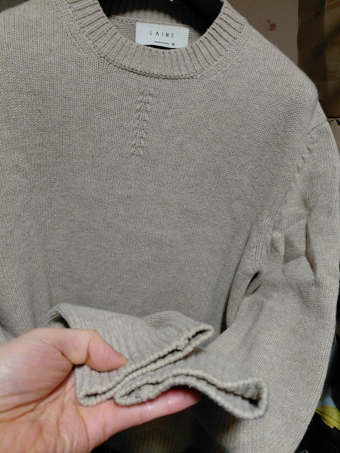 [LAINE]램스울 라운드넥 니트 M사이즈 상품이미지7