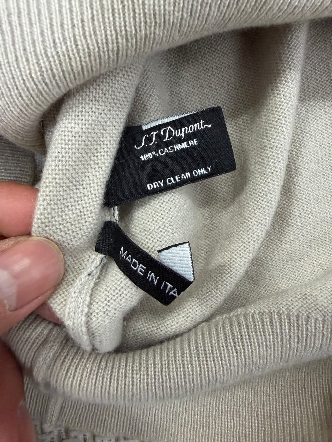 정품) 에스티듀퐁 남성 캐시미어100 터틀넥 니트 S 상품이미지7