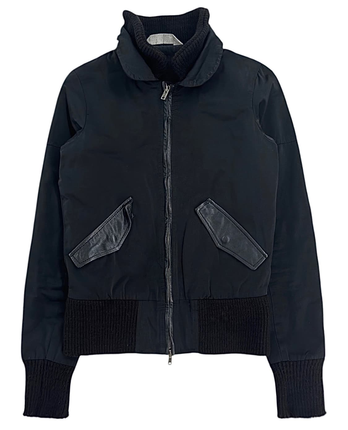 wlg by 조르지오 브라토 레더 디테일 봄버 자켓 상품이미지4