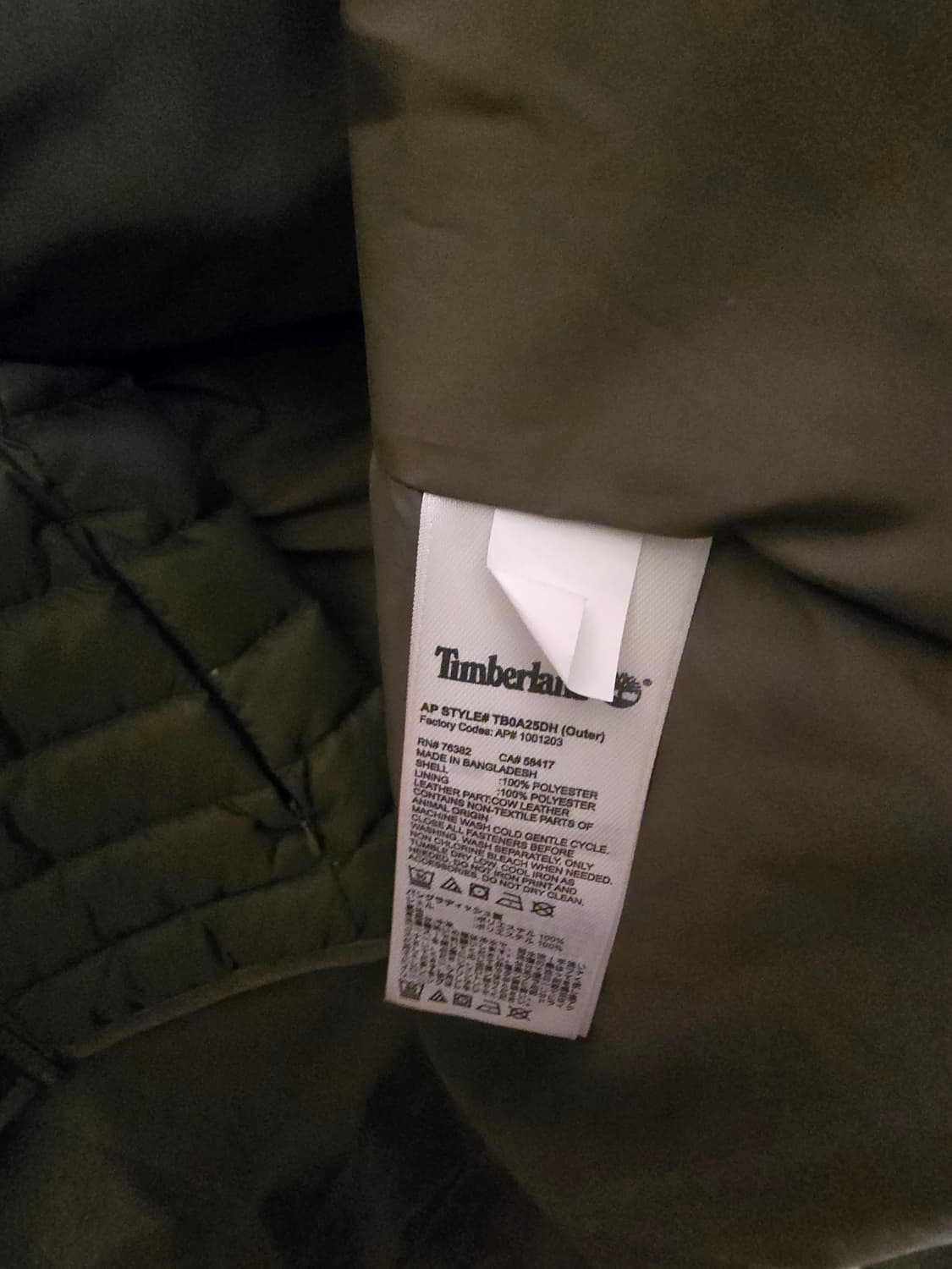 팀버랜드 다운패딩  야상 재켓 상품이미지4