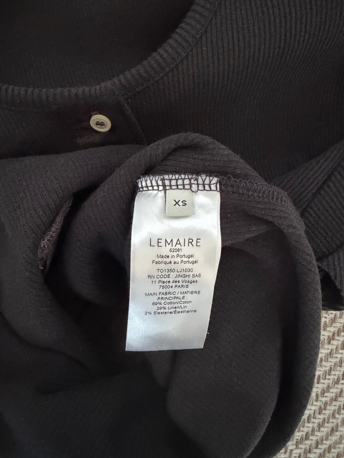 르메르 피티드 헨리 코튼 반팔니트 XS 상품이미지2