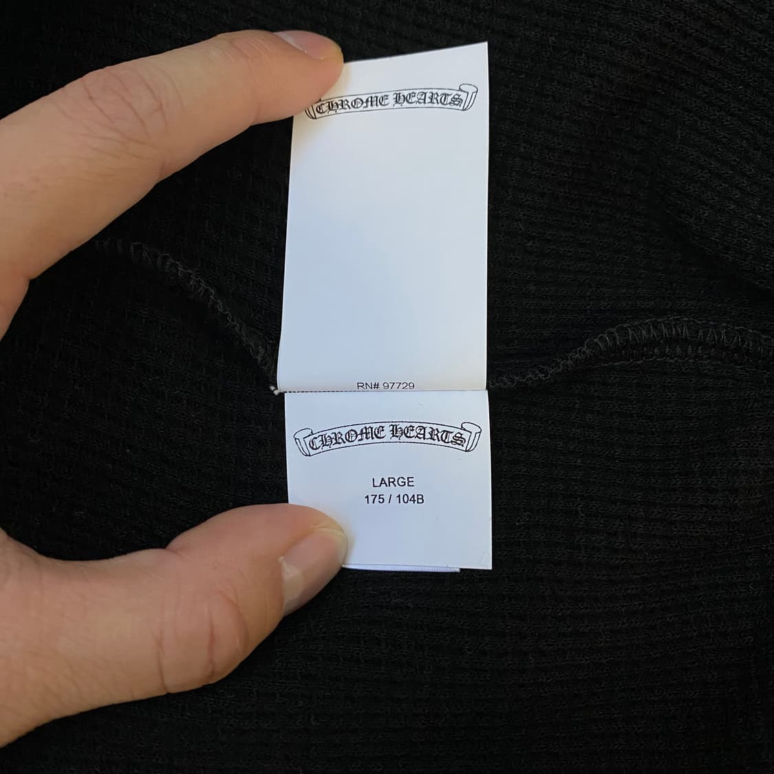 [L] 크롬하츠 크로스볼 와플 헨리넥 블랙 상품이미지8