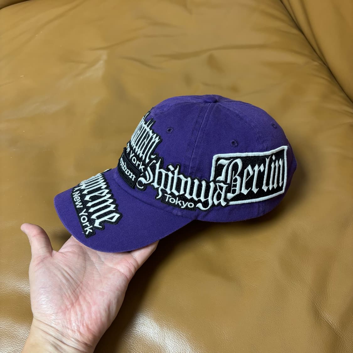 Supreme 슈프림 6패널 볼캡 모자 City Patch Purple 상품이미지4