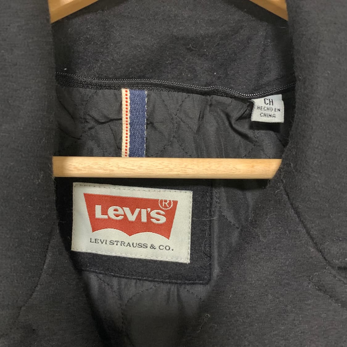 리바이스 블랙 더블 버튼 피코트 빈티지 남녀공용 상품이미지4