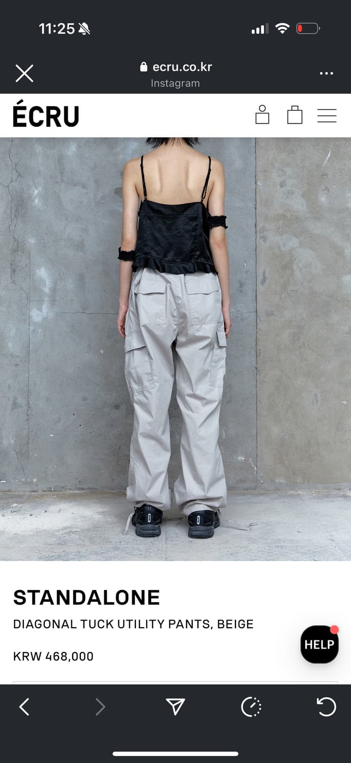 스탠드얼론 Tuck utility pants 카고팬츠 상품이미지4