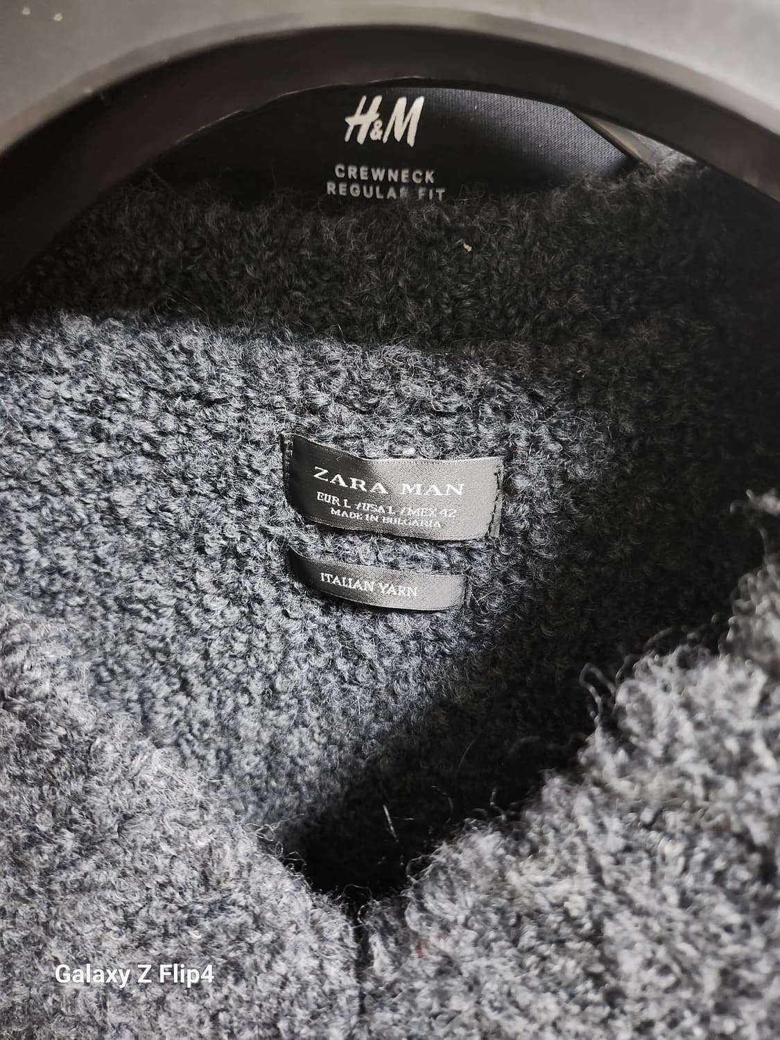 자라맨 라나울 이태리 얀 v넥 세미오버 니트 (새상품/L/고가라인) 상품이미지3