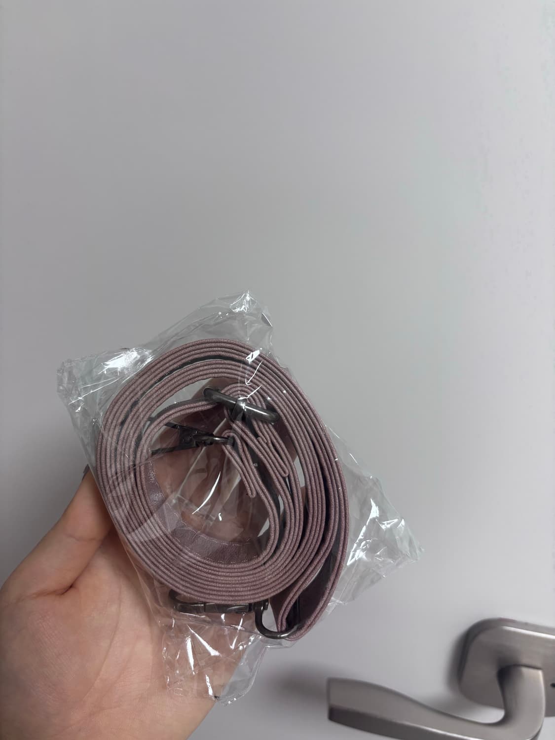 팬시클럽 벨티드 워싱 레더백 베이비 핑크 상품이미지2