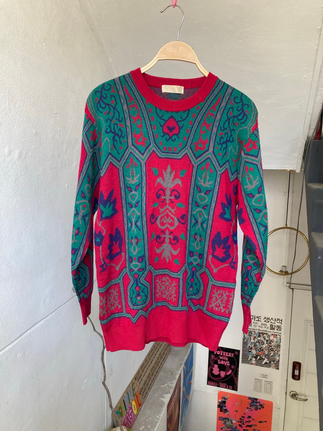 빈티지 그래픽 니트 상품이미지1